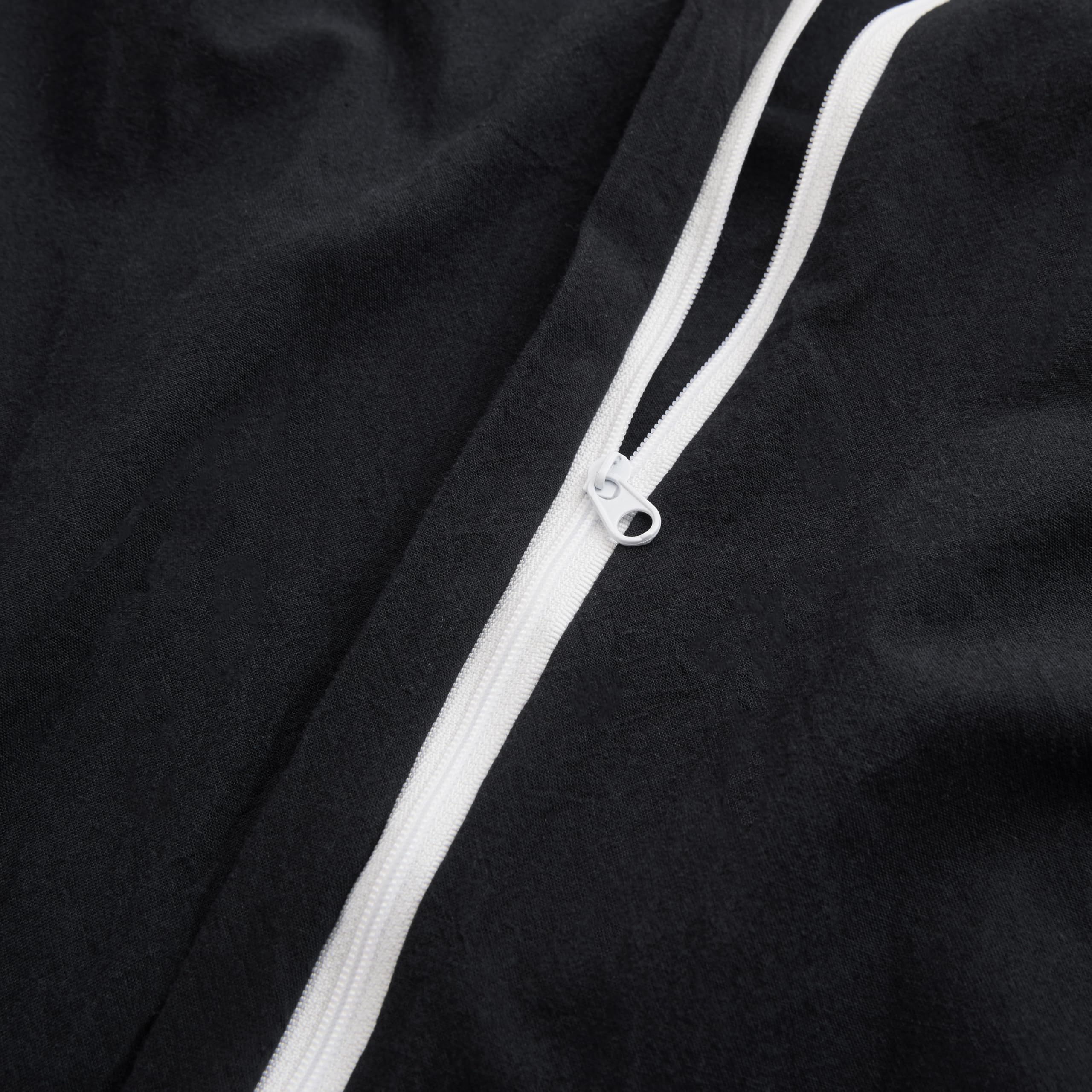 Lovque Black Duvet Cover Twin Size, 100% Washed Cotton Linen Like Bedding Set With Zipper Closure (No Comforter), 68X90 Inches
