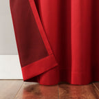 Sun Zero Barrow 2-Pack Energy Saving Grommet Curtain Panel Pair, 54'' X 63, Holiday Red