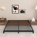 Cieemine 5 Inch Low Queen Bed Frame, Heavy Duty Bed Frame Queen Size Low Profile, No Box Spring Needed, Easy Assembly, Noise Fre