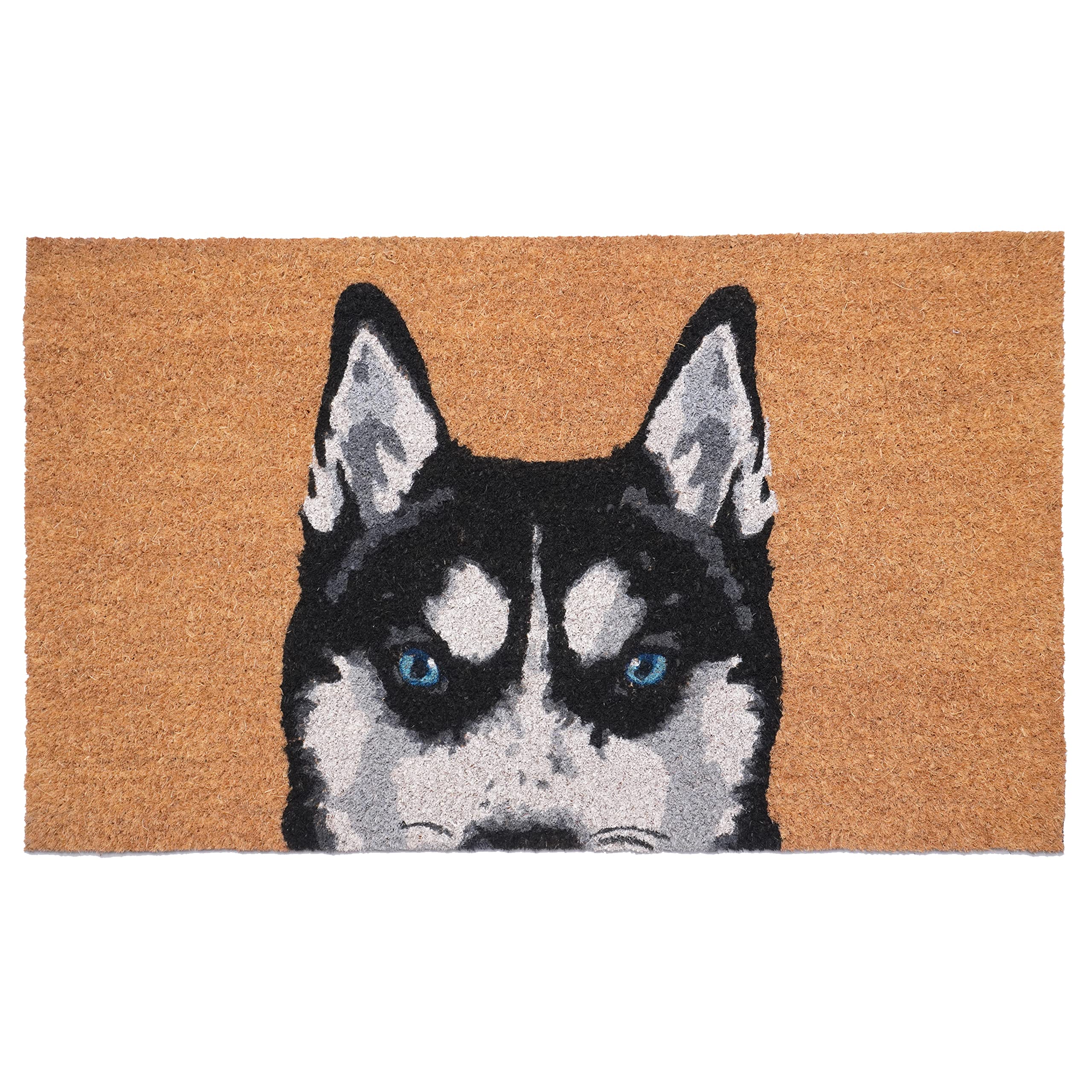 Calloway Mills Black Siberian Husky Doormat (17' X 29')