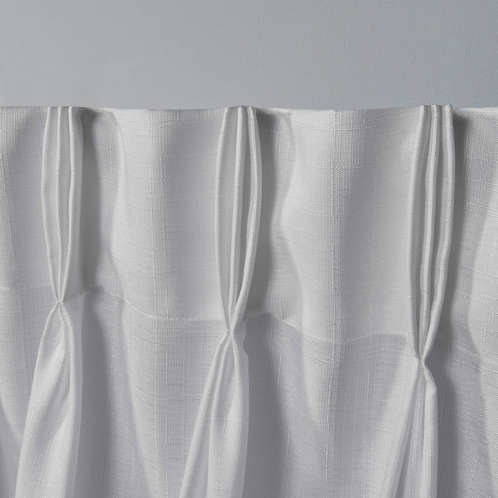 Exclusive Home Loha Light Filtering Pinch Pleat Curtain Panel Pair, 84'' Length, Winter White