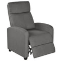 Topeakmart Fabric Recliner Sofa Push Back Recliner Chair Adjustable Modern Single Reclining Chair Upholstered Sofa With Pocket S