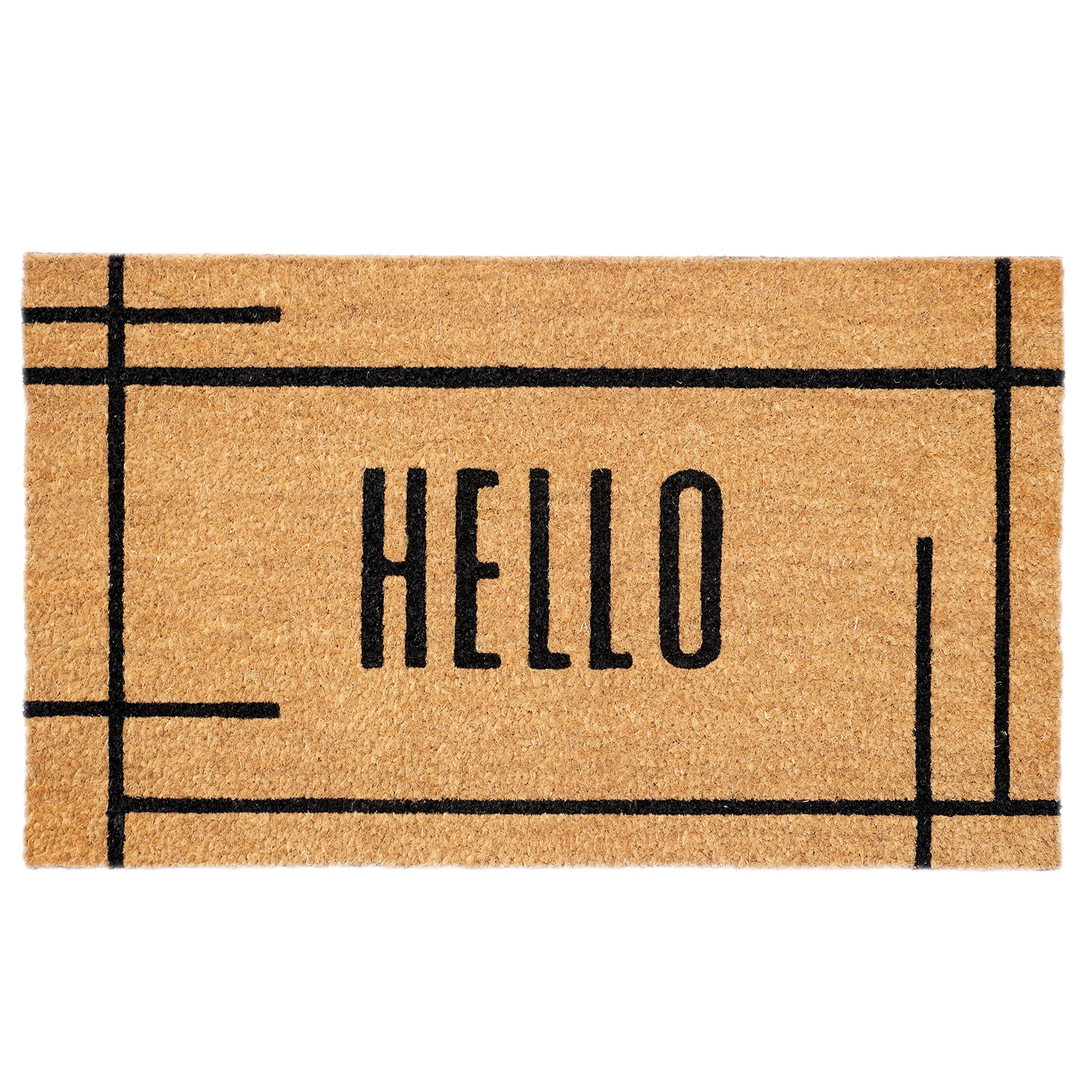 Calloway Mills 107403048 Modern Natural Hello Doormat 30' X 48' (30' X 48')