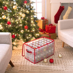 Simplify Organizer Container, Holds Total Of 448 Amongst 4 Bags, 2.5    Slots, Durable, See Through For Easy Viewing Ornament St