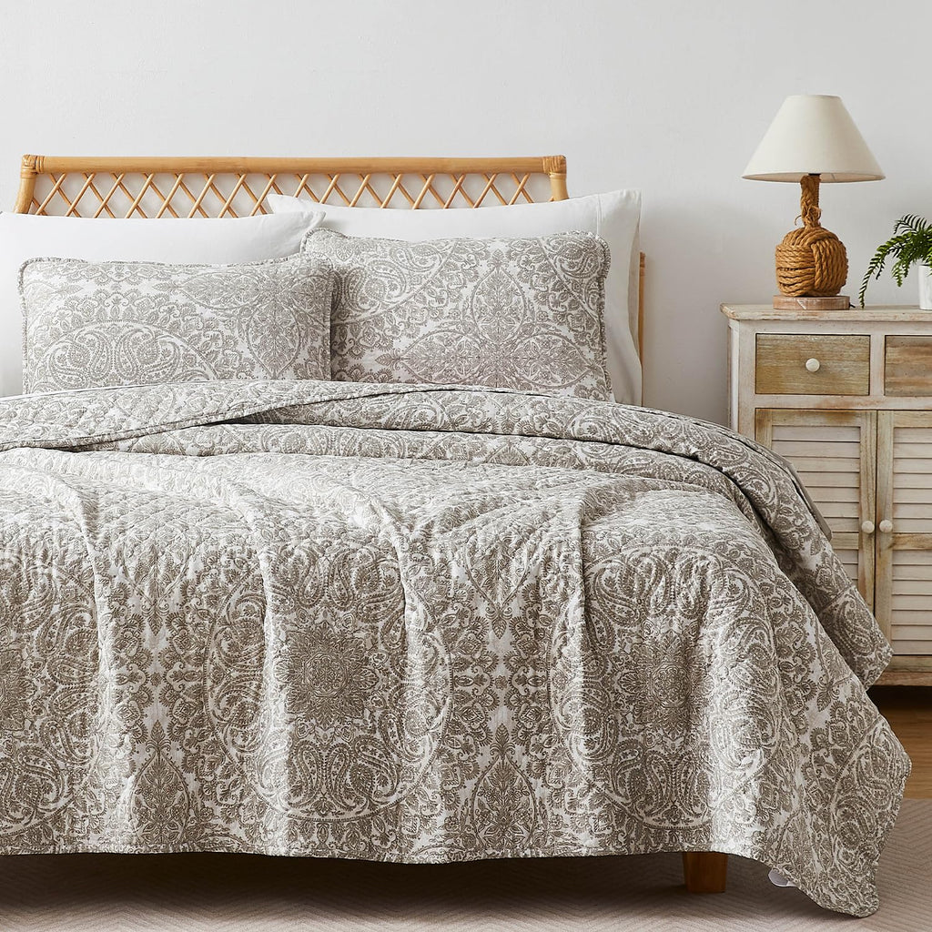 Southshore Fine Living, Inc. Ashanti Collection Oversized Queen Quilt Bedding Set, Prewash Fabric, Soft Coverlet 3-Piece With Tw