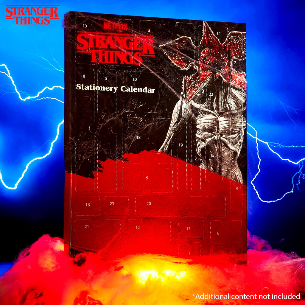 Stranger Things Advent Calendar 2024 - Stationery, Necklace, Keyrings, Stamps & Stickers - Multicolour - Model 968