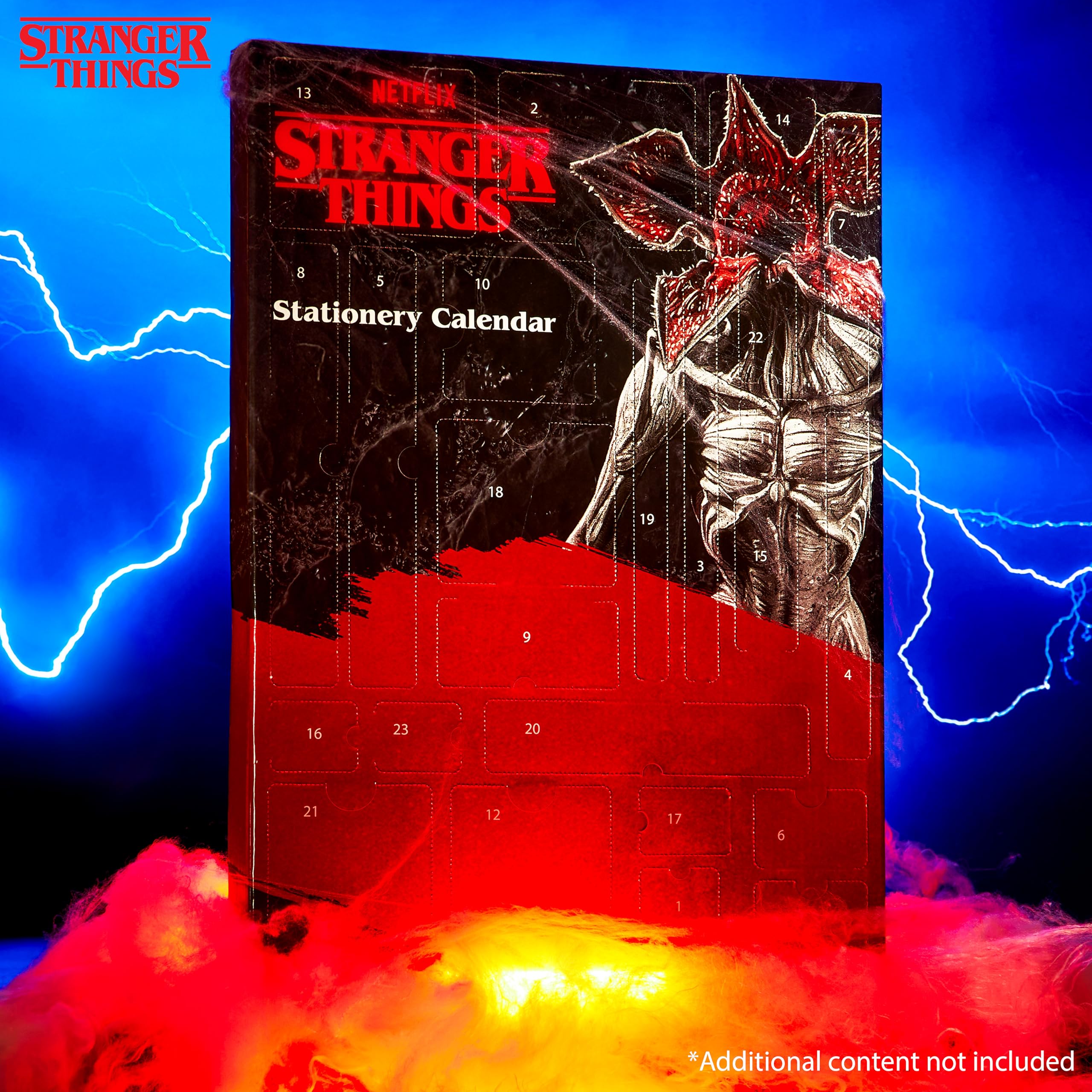 Stranger Things Advent Calendar 2024 - Stationery, Necklace, Keyrings, Stamps & Stickers - Multicolour - Model 968