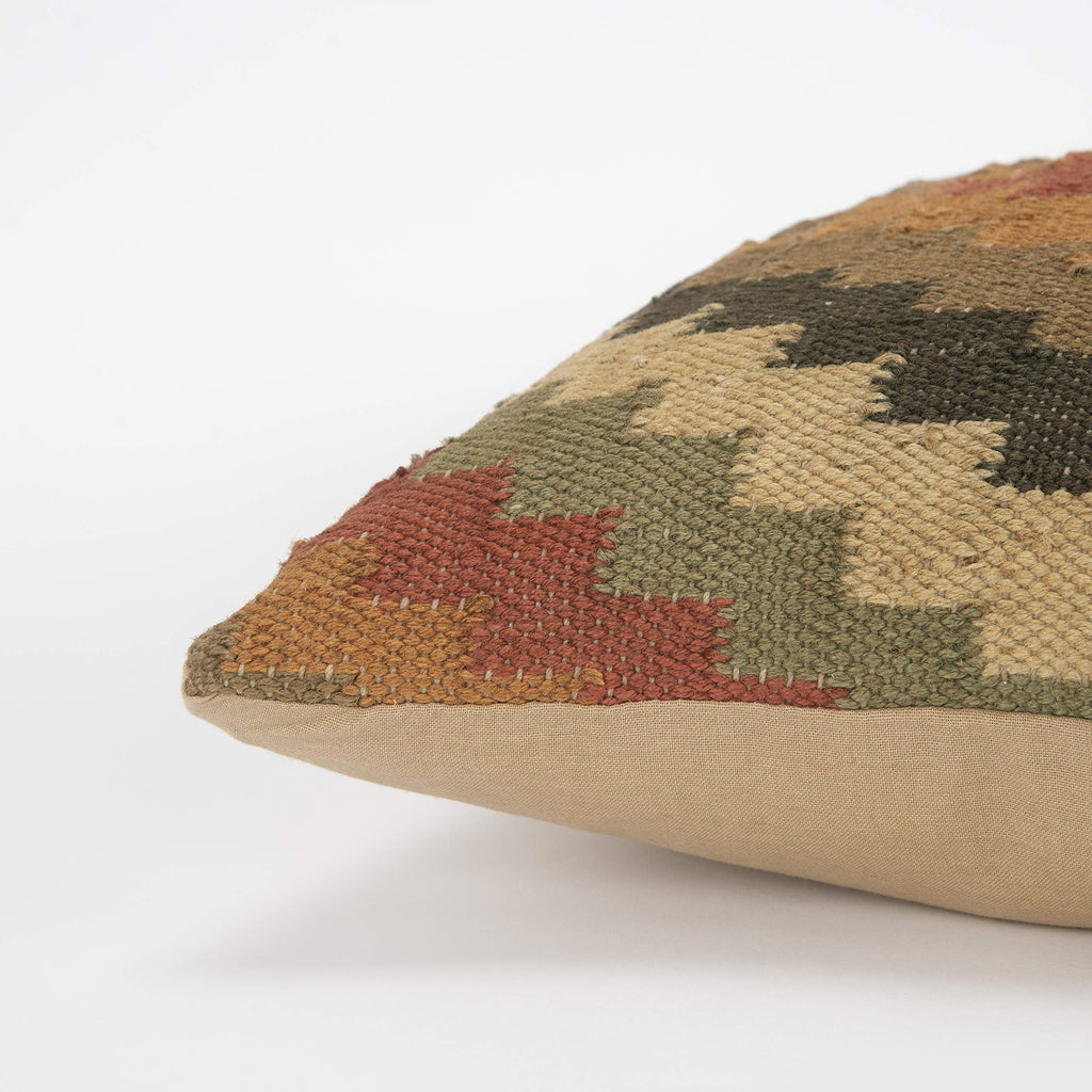 Rizzy Home | T05804 | Poly Fill Decorative Pillow | 18"x18" Orange/Yellow/Red Medallion