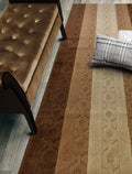 ORFA HOME Custom Size Trellis Hallway Runner Rug Slip Resistant, 26 Inch Wide x Your Choice of Length Size, Brown, 26 Inch X 23 