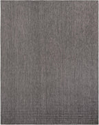 Unique Loom Outdoor Solid Collection Area Rug (10' X 13' 1'' Rectangle Black/Ivory)