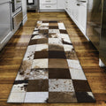 Dalyn Rugs Durango Patchwork Faux Cowhide Ss10 Driftwood 2'3" X 12' Rug