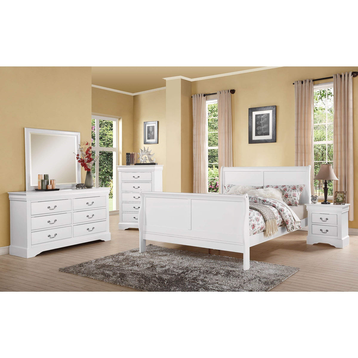 Acme Louis Philippe III Full Bed in White