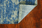 HomeRoots Decor 2'7' x 3'11' UV-Treated Polypropelene Grey/Denim Area Rug