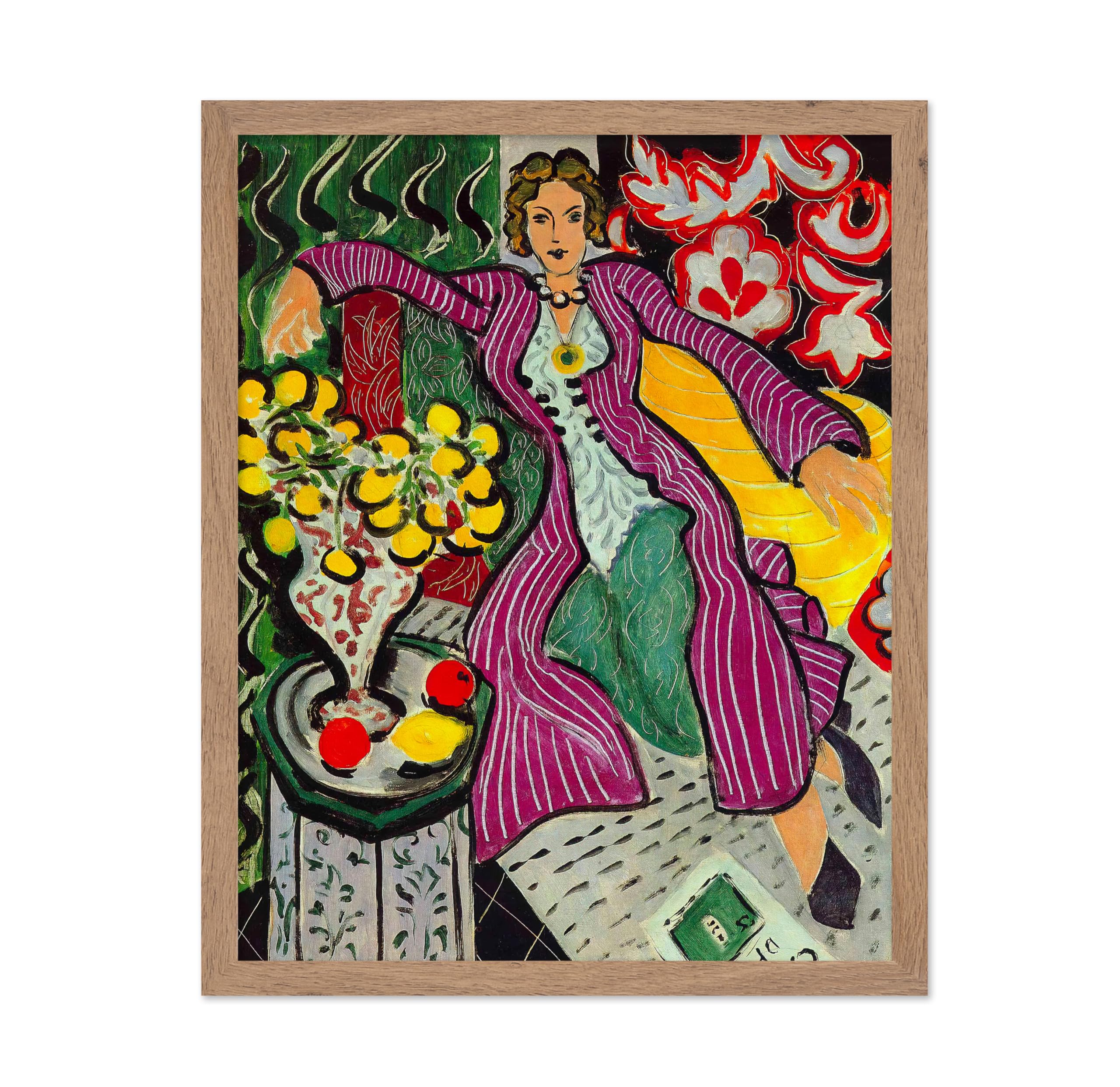 Poster Master Vintage Henri Matisse Poster - Retro Woman in Purple Robe Print - Woman Portrait Art - Aesthetic Gift for Her, Gir