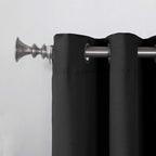 Sun Zero Becca Energy Efficient Grommet Curtain Panel, 40'' X 95'', Black