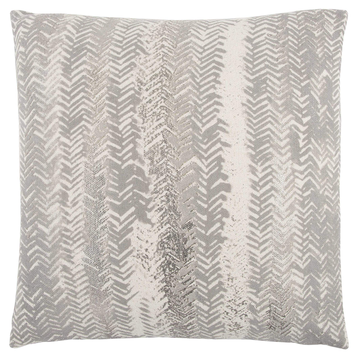 Rizzy Home T13191 Decorative Pillow, 20" x 20", Gray/Ivory