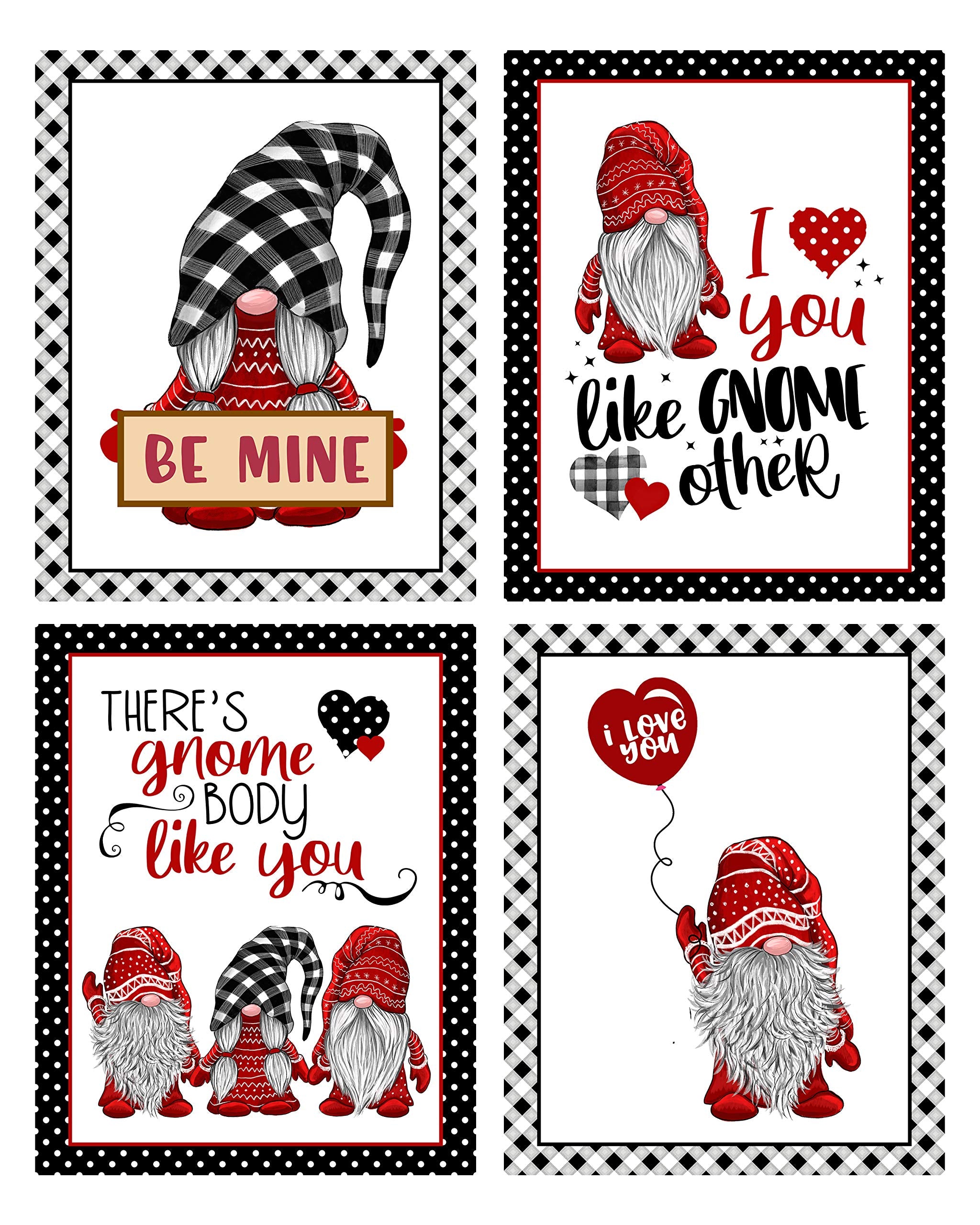 Valentines Day Art Print Wall Art Sets (Gnome Set)