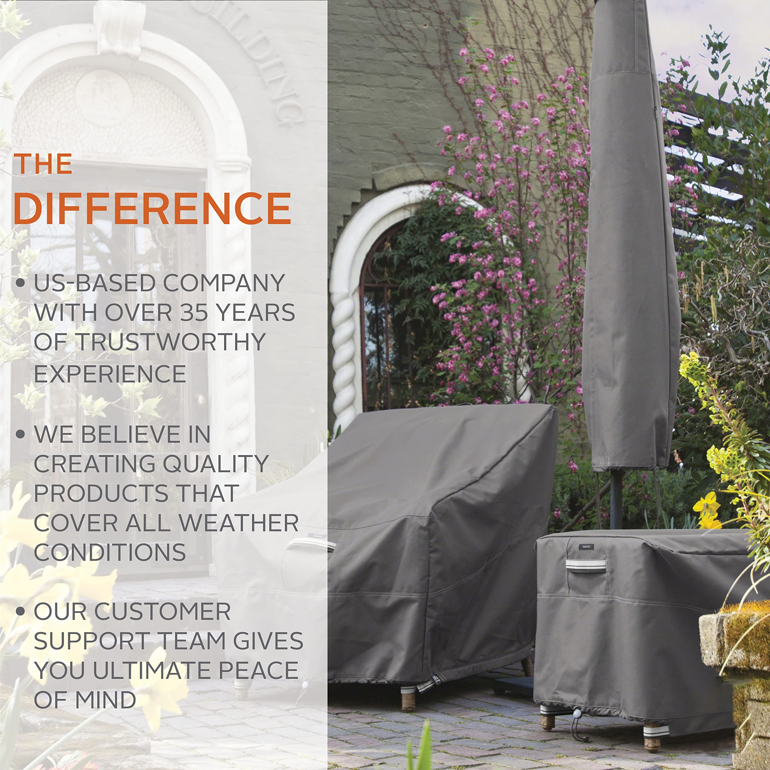 Classic Accessories Ravenna Water-Resistant 72 Inch Rectangular/Oval Patio Table Cover, Outdoor Table Cover