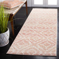 SAFAVIEH Adirondack Collection Runner Rug - 26 x 8, Rose & Gold, Modern Diamond Distressed Design, Non-Shedding & Easy Care, I