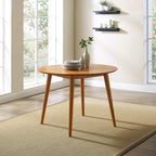Crosley Furniture Landon Mid-Century Modern Round Wood Dining Table, Acorn