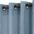 Koufall Stone Blue Linen Curtains For Bedroom,2 Panels Bronze Grommet Semi Sheer Dusty Blue Curtains For Living Room,Grey Blue,8