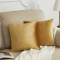 Gigizaza Golden Throw Pillow Covers 24X24 Decorative Velvet Cushion Covers Pack Of 2 Pillowcase For Sofa