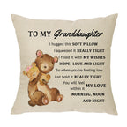 Xunlizxy To My Granddaughter Throw Pillow Cover Gift,Funny Granddaughter Pillow Cover For Girls Birthday Christmas Granddaughter