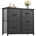 YITAHOME Dresser for Bedroom with 5 Drawers, Wide Bedroom Fabric Dresser with Storage Bins, Clothes Cabinet for Bedroom, Living 
