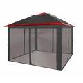CROWN SHADES 11x11 Pop Up Gazebo, Patented One Push Outoor Canopy Tent with Wheeled STO-N-Go Cover Bag, Pop Up Canopy with Netti