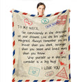 Wisegem Niece Gifts Blanket - Niece Gifts From Auntie 60'X50' - Niece Gifts From Uncle - To My Niece Gifts From Aunt - Birthda