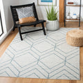 SAFAVIEH Adirondack Collection Accent Rug - 4 x 6, Grey & Blue, Modern Geometric Design, Non-Shedding & Easy Care, Ideal for H