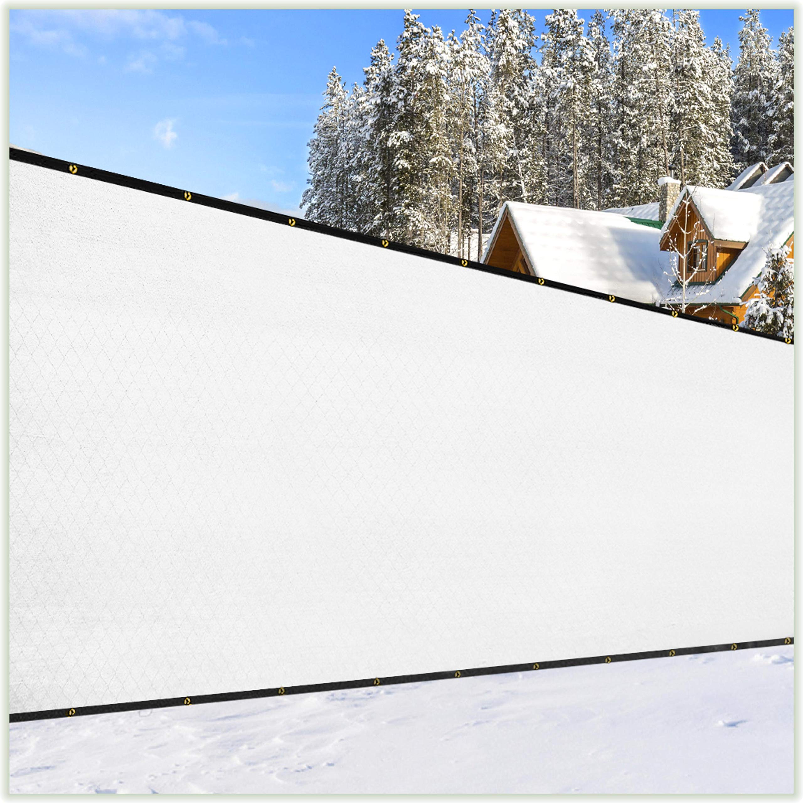 Colourtree Customized Size Fence Screen Privacy Screen White 4' X 160' - Commercial Grade 170 Gsm - Heavy Duty - 3 Years Warrant