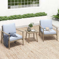HAPPATIO Patio Bistro Set Outdoor - 3 Pieces Patio Aluminum Conversation Furniture Set, 2 Modern Chairs with Backrest Rope Desig