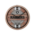 FOCO Oakland Raiders NFL Barrel Wall Clock