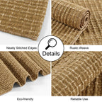 Seavish Washable Entryway Rug, 2X3 Brown Rug Boho Farmhouse Bathroom Rugs Layered Front Door Mat Indoor Entrance Cotton Woven Mo