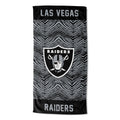 NORTHWEST Zubaz NFL Classic Zebra Print Beach Towel, 30x60, Las Vegas Raiders