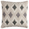 Rizzy Home | T11511 | Poly Fill Decorative Pillow | 20"x20" Natural/Gray/White Ikat