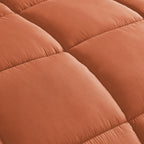 Chezmoi Collection Rust Orange Down Alternative Comforter Queen - 3-Piece Lightweight Comforter Set - All Seasons Microfiber Com