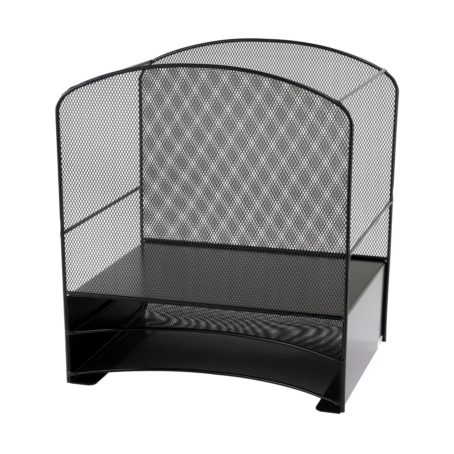 Safco Products 3260Bl Onyx Mesh Hanging File With 2 Horizontal Sorters; Black