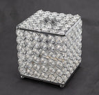 Ukwell Square Crystal Tissue Box Cover Handcrafted Bling Upright Facial Tissue Holder For Bathroom Countertop Vanity Dresser Nig