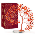 Carnelian Healing Crystal Tree of Life for Home and Office Decor, Positive Energy, Wealth, Good Luck, Reiki Healing Crystals and