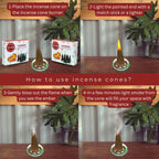 Amber Incense Cones - Total 20 Cone Incense - Dual Pack Of 10 Insence Cones - Incense Cones Scented - Cone Incense Scents - Inse