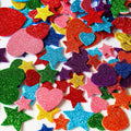 Eclet Glitter Foam Self Adhesive Smile Stickers for Art and Craft (Multicolour; Medium)
