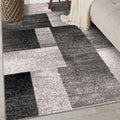 Rugshop Modern Distressed Boxes Area Rug 3 3 x 5 Gray