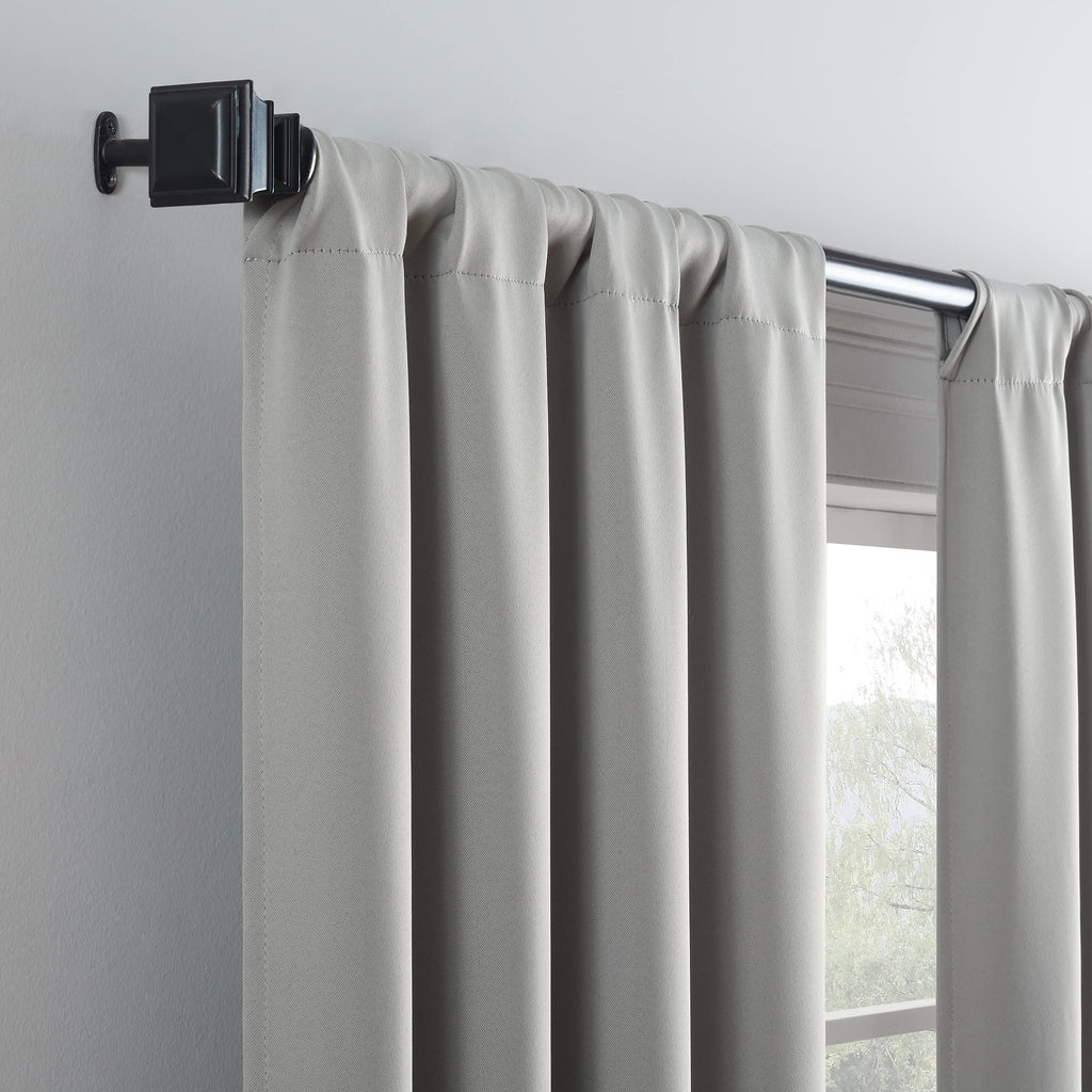 Eclipse Blackout Curtains For Bedroom-Darrell 37'' X 95'' Insulated Darkening Single Panel Rod Pocket Window Treatment Living Ro