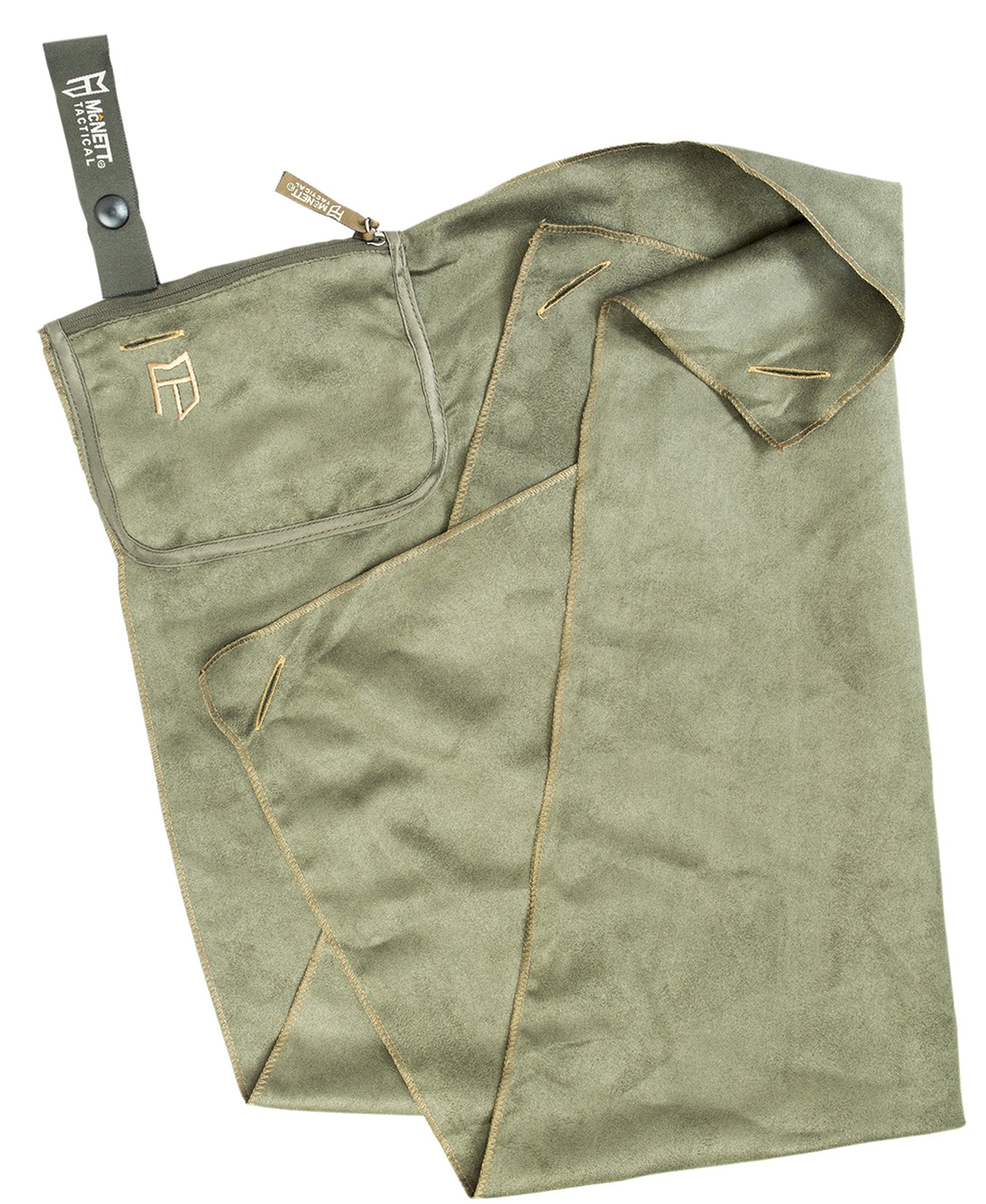 GEAR AID McNett Tactical PT Pod Microfiber Towel for Workouts and Fitness, 20 x 32, OD Green