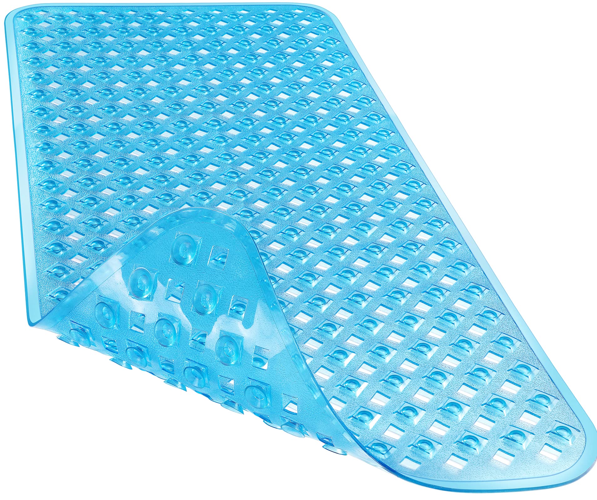 Yimobra Bathtub Mat Non Slip, 34.5x15.5 Inch Long Shower Mat with Drain Holes Suction Cups, Bath Mats for Inside Shower, Machine