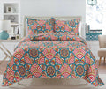 3 Piece Quilt Set Bedspread Set King Reversible Iris Love Bria Quilt Collection
