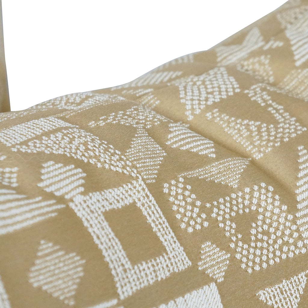 Blazing Needles Square Polyester Jacquard Throw Pillow, 17", Nina Camel