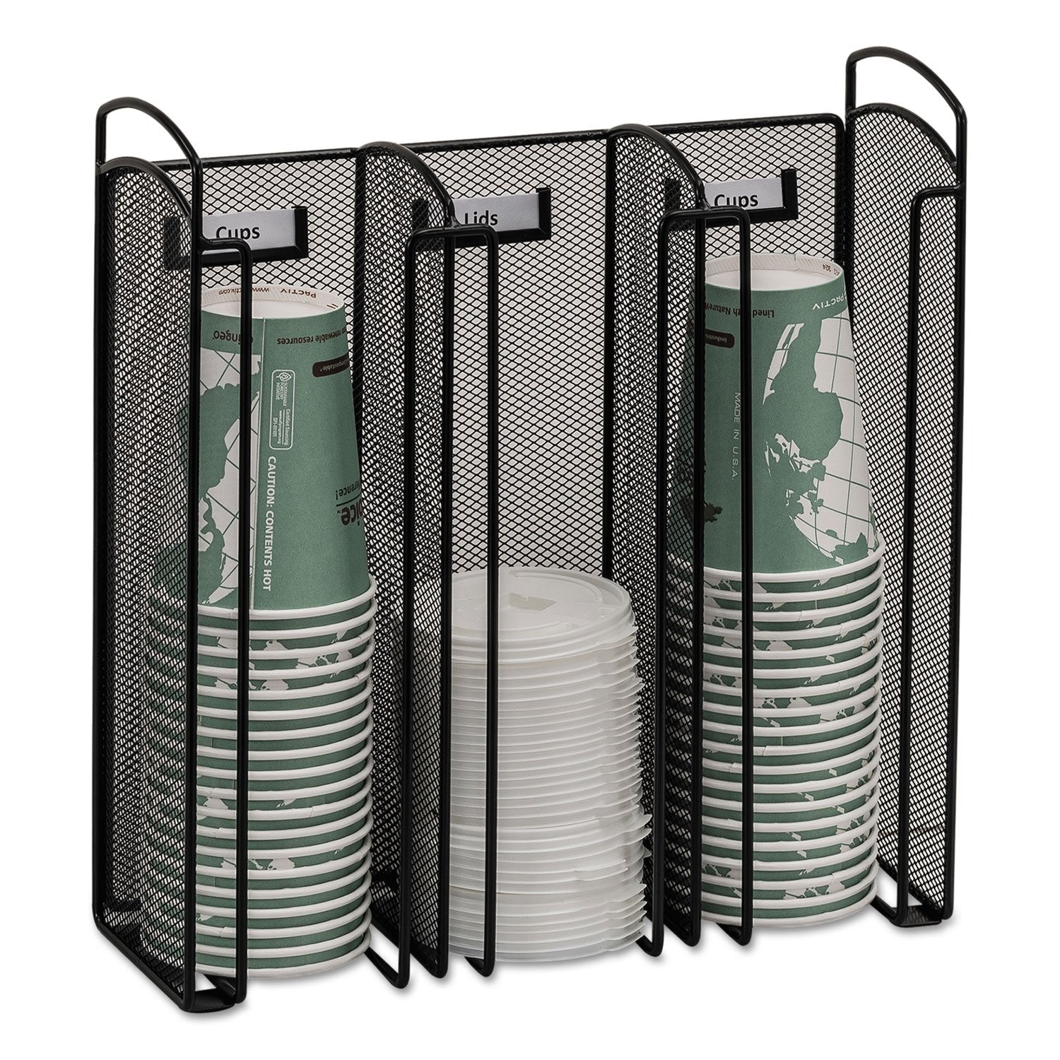 Safco 3292Bl Onyx Mesh Cup And Lid Holder Organizer, Black